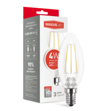LED лампа MAXUS C37 FM-C 4W 3000K 220V E14 (1-LED-537-01)