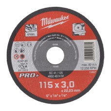 Диск відрізний по металу Milwaukee SC 41/115х3.0 PRO+ (4932451491)