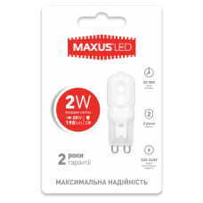 LED лампа MAXUS G9 2W 4100K 220V (1-LED-202)