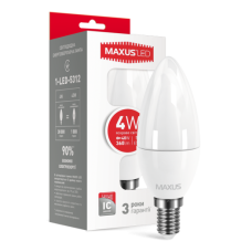LED лампа MAXUS C37 CL-F 4W яркий свет 220V E14 (1-LED-5312)