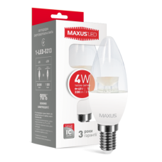 LED лампа MAXUS C37 CL-C 4W мягкий свет 220V E14 (1-LED-5313)